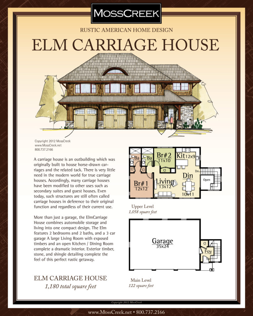 MossCreek Elm Carriage House floor plan