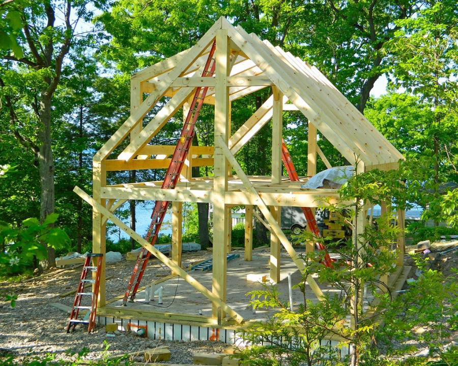 Timber frame camp structure