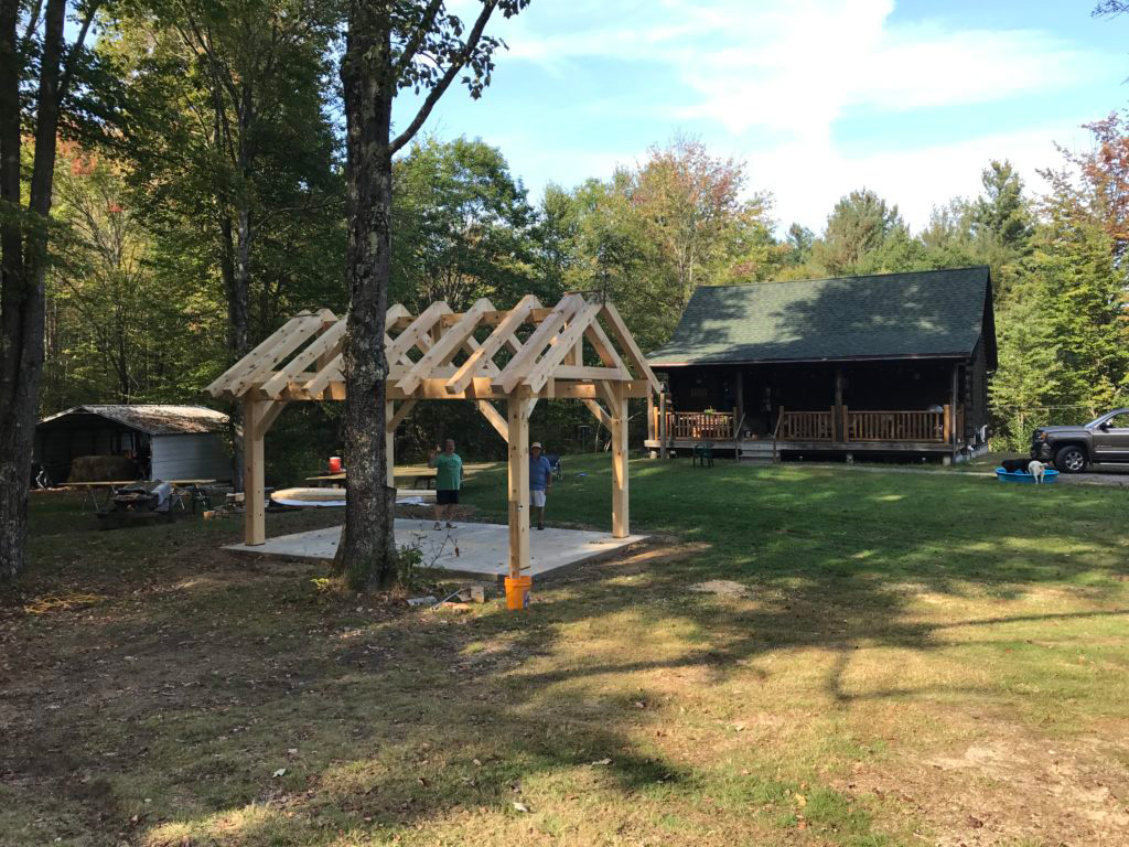Timber frame pavilion structure