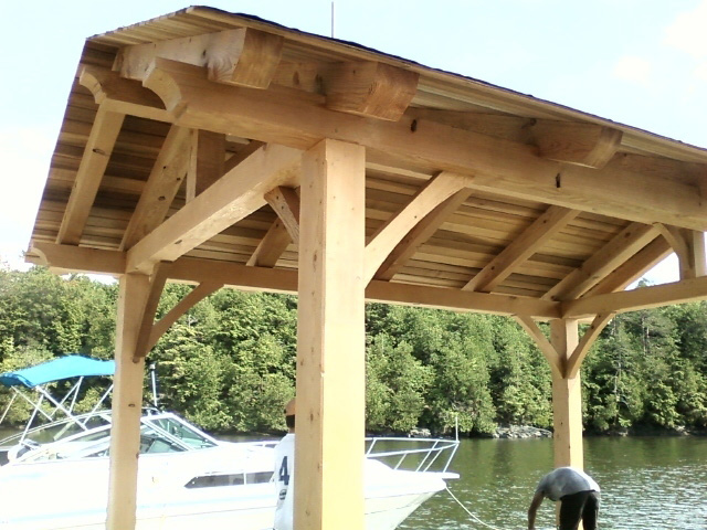 Timber frame structure of a pavilion