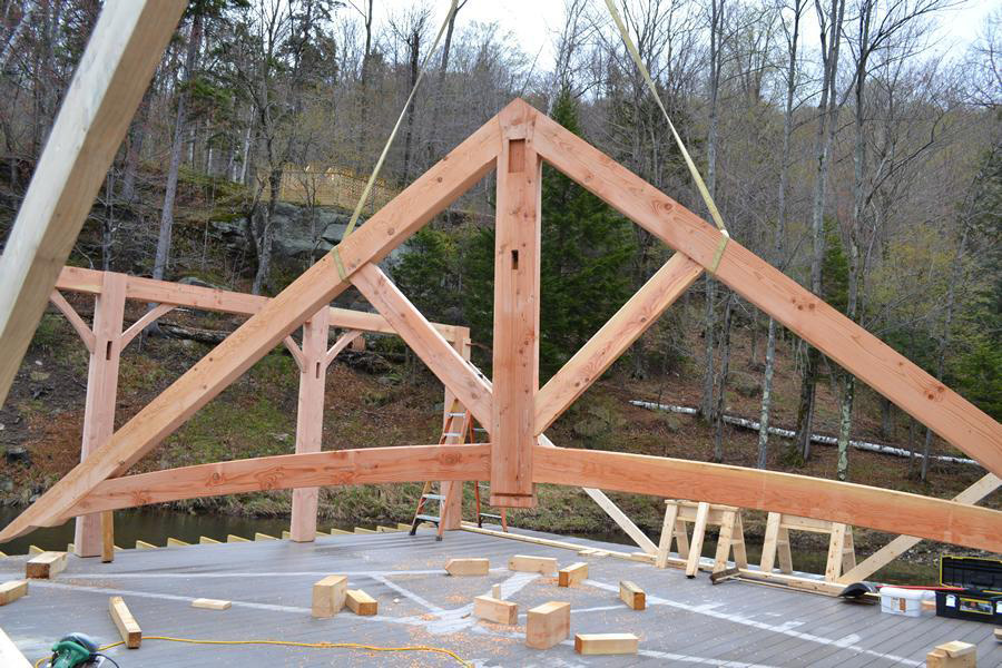 Timber frame pavilion truss
