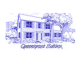 Queenspost Saltbox line drawing
