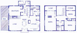 Queenspost Saltbox floorplan