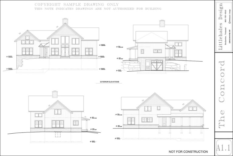 The Concord house technical drawing