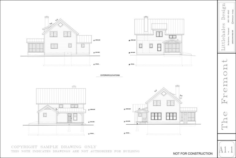 The Fremont house technical drawing