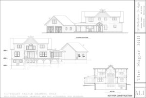 The Sugar Hill house technical drawing