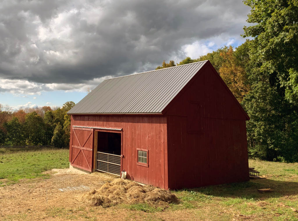 Example of a single story timber frame