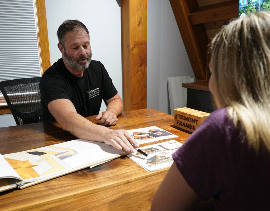 Josh with a client for an initial consultation