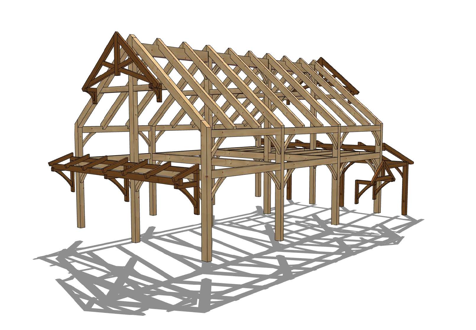 Pricing Example - Barndominium timber frame only