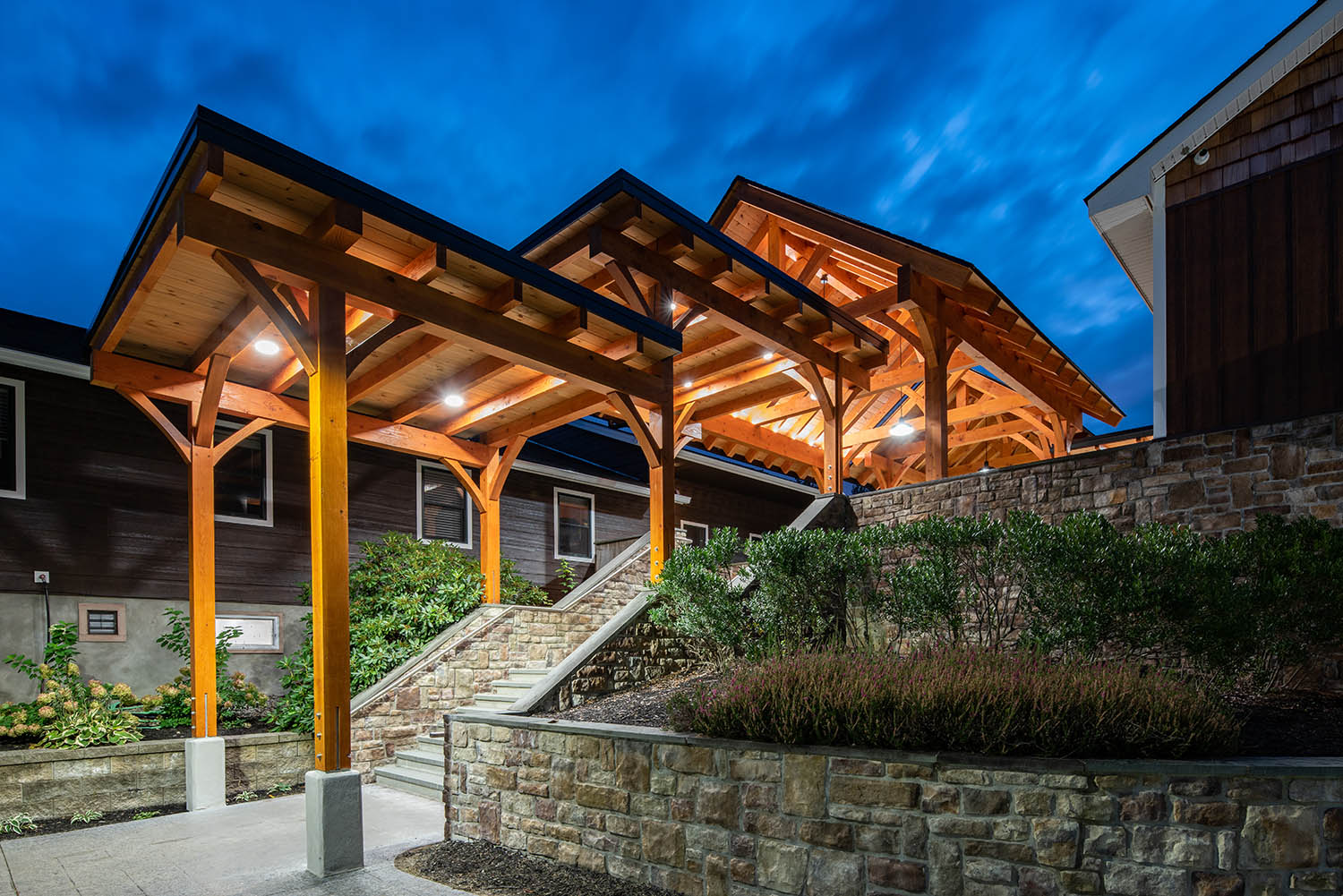 Timber Frame Pavilion in Pottersville, NY
