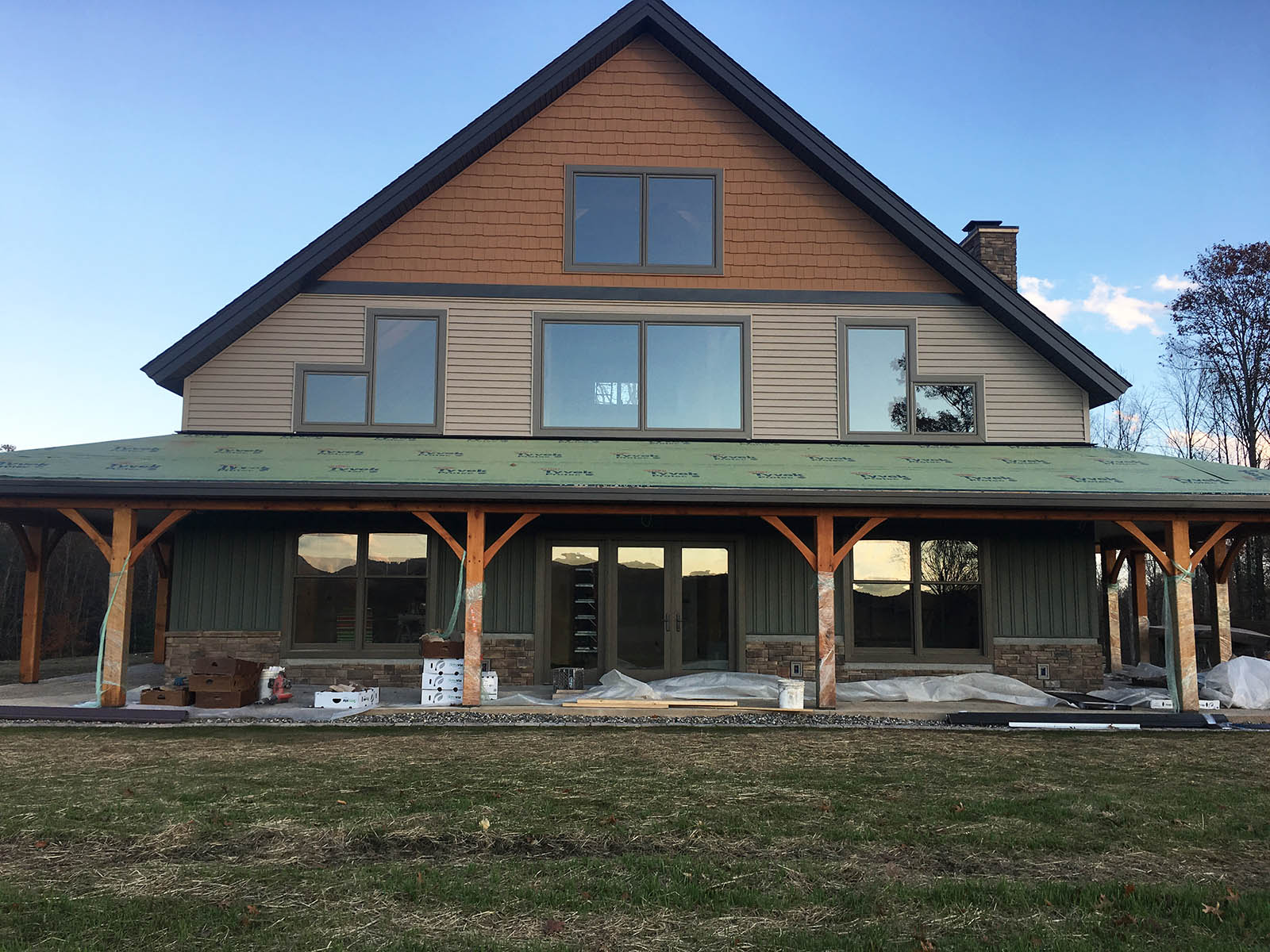 Gable end view of cape style frame in Rock City Falls, NY