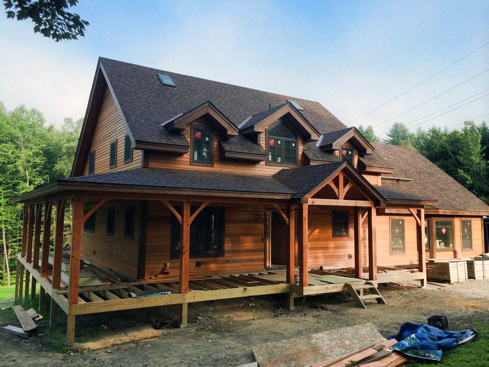 Timber Frame Dutch Saltbox in Shelburne Falls, MA