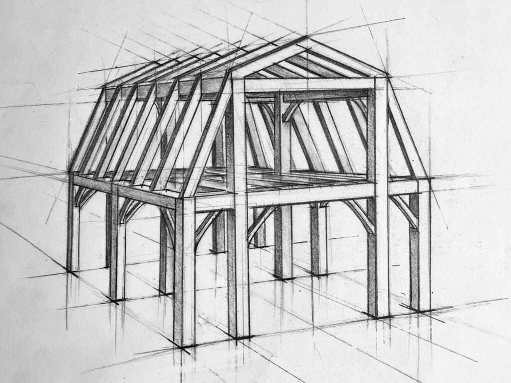 Gambrel Timber Frame Style