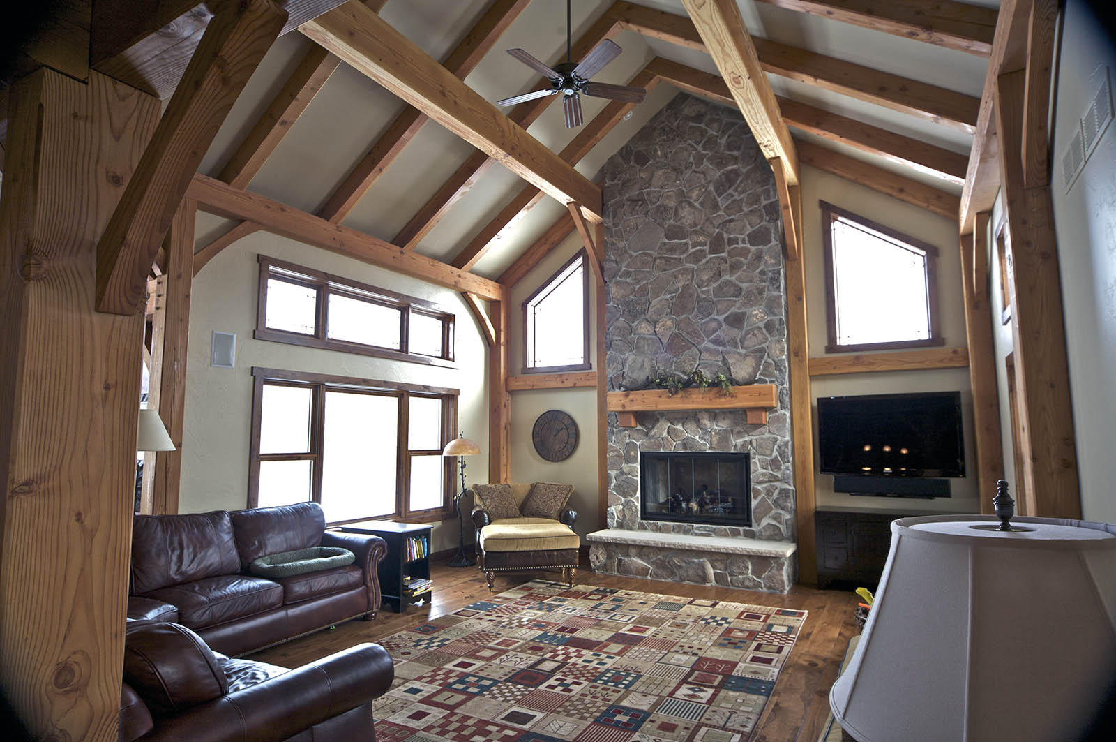 Timber Frame Colonial in Wisconsin