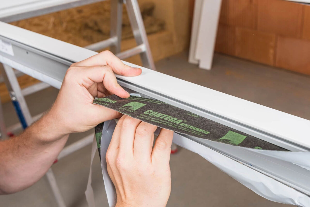 Taping a window opening example from 475