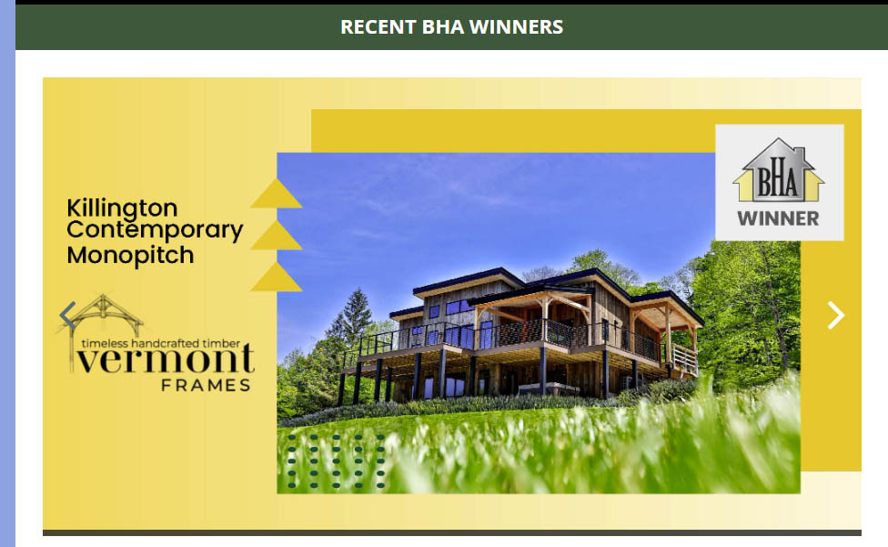 Vermont Frames VBRA Award for Best Home